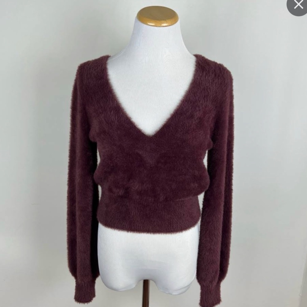 Aritzia fuzzy V-Neck sweater - Picture 4 of 4